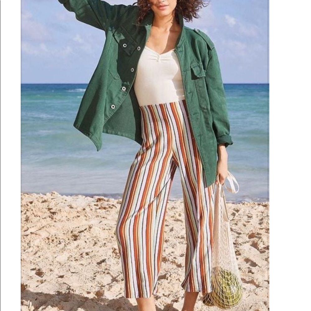 UO Ant Orange Striped Knit Trousers